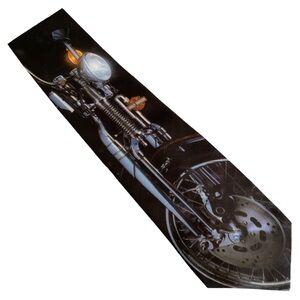 Ralph Marlin Licensed By Harley Davidson Vintage 90’s Biker Black Necktie